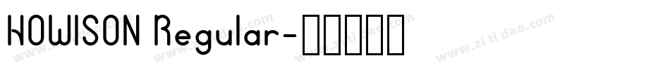 HOWISON Regular字体转换
